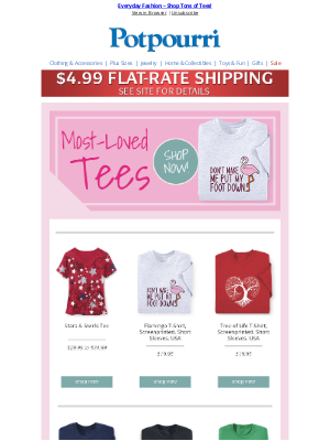 Potpourri Online Catalog - 🌈 Find Your Perfect Tee – Every Color, Every Style