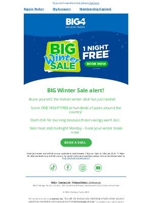 BIG4 Holiday Parks of Australia Pty Ltd - LIVE NOW Stephanie: Score 1 free night!
