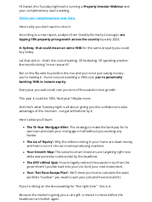 Positive Real Estate - Wait 12 Months - Pay 100k More For Property?
