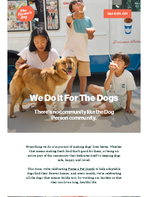The Farmer's Dog - We do it for the dogs! We do it for the health of Goldie!