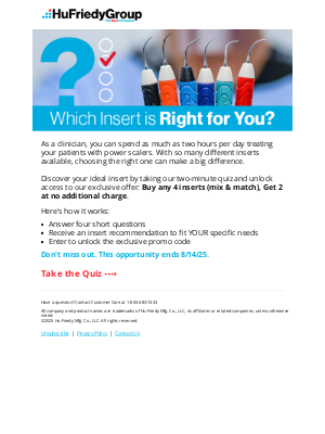 HuFriedyGroup - Quiz: Which Insert is Right for You?