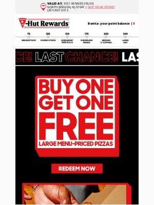 Pizza Hut - 🚨 LAST CALL for FREE PIZZA🚨