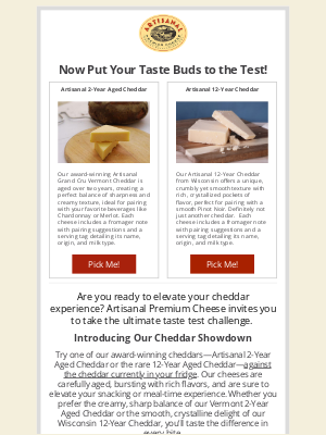 Artisanal Cheese - Take Our Cheddar Challenge