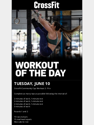 CrossFit Inc. - 250610 Workout of the Day: CrossFit Community Cup Workout 2