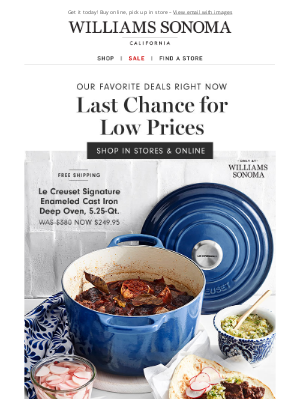 Mark and Graham - LAST CHANCE for low prices on your favorite cookware and cutlery (ships free!)