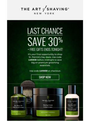 The Art of Shaving - 🍀 Final Hours: Save Up to 30% Before Midnight!