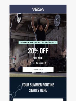 Vega - 20% Off Sitewide - Don't Miss Out!