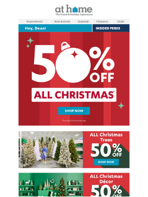 At Home - 50% off ALL Christmas 🎄🎁 PINE-ally