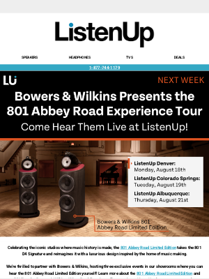 ListenUp - Unveiling the Bowers & Wilkins 801 Abbey Road Limited Edition ✨