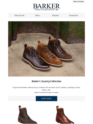 Barker Shoes (UK) - Barker’s Country Collection: Handcrafted Shoes with Calf and Soft Grain Leathers | Explore the BarkerTech Collection