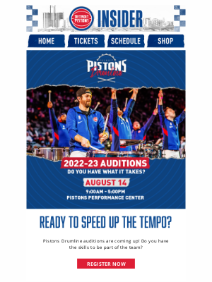 Detroit Pistons - Pistons Drumline Audition Registration Now Open 🥁