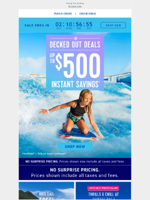 Royal Caribbean Cruises - Festive, bold, and up to $500 OFF instantly 🎄