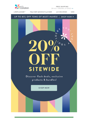 Erin Condren - ☘️Lucky You: 20%-75% Off Everything You Love☘️