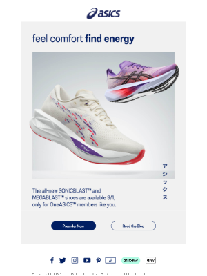 ASICS - Preorder SONICBLAST™ and MEGABLAST™