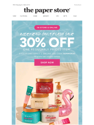 The Paper Store - 30% off one item starts now!