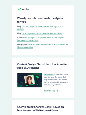 Wrike - Here are your weekly downloads from Wrike!