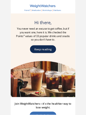 Weight Watchers - WeightWatchers® guide for your coffee run ☕