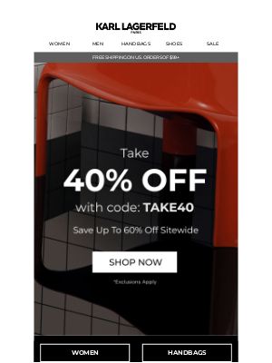 DKNY - Take 40% Off With Code: TAKE40