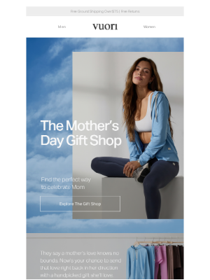 Vuori - The Mother’s Day Gift Shop Is Open