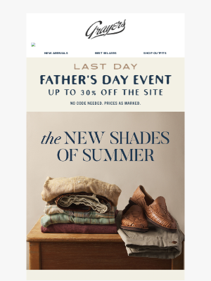 Grayers - LAST DAY: 30% Off Your Summer Favorites