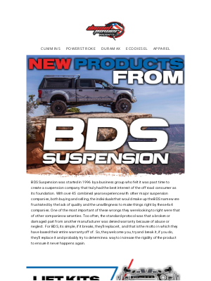 DieselPowerProducts - New Products From BDS Suspension