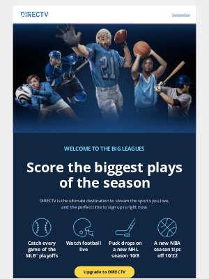 DIRECTV - Fall sports are in the air