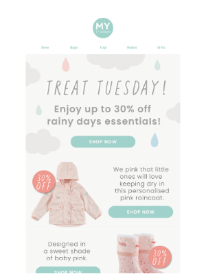 My 1st Years (United Kingdom) - ⚡Treat Tuesday storm 🌧️ up to 30% off rainy day gifts