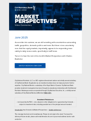 Market Perspectives: June 2025, Graduating to the Next Stage