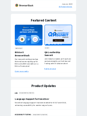 BrowserStack - BrowserStack Product Newsletter - January 2025