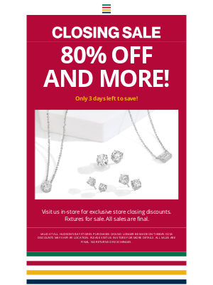 Hudson's Bay (Canada) - FINAL DAYS: Shop deals while you can