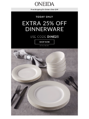 Oneida - EXTRA 25% Off Dinnerware