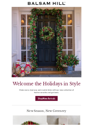 Balsam Hill - New Wreaths & Garlands Are Here