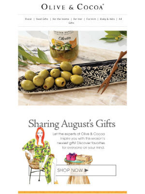 Olive & Cocoa - The Expert's Guide to Gifting in August