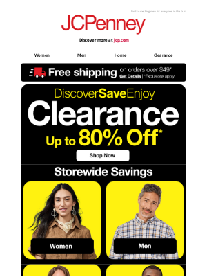 JCPenney - Up to 80% Off! 🎊 New Year Clearance clear-out