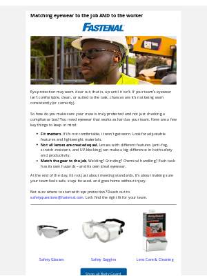 Fastenal - Better eye protection starts here