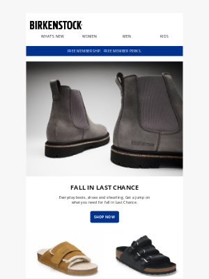 Birkenstock - Fall footwear in Last Chance