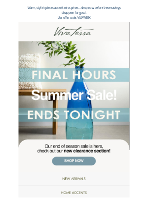 VivaTerra - Don’t Miss Out—Final Day for Unbeatable Home Deals