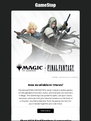 GameStop - Magic: The Gathering x Final Fantasy trading cards are here!