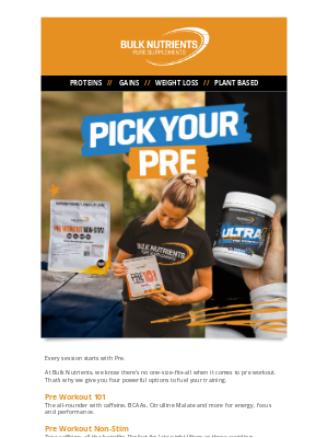 Bulk Nutrients(Australia) - What's Your Way to Pre, Bulk fan?