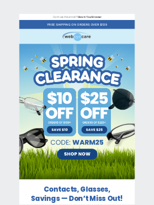 WebEyeCare - Spring Clearance Ends Soon! 🌸