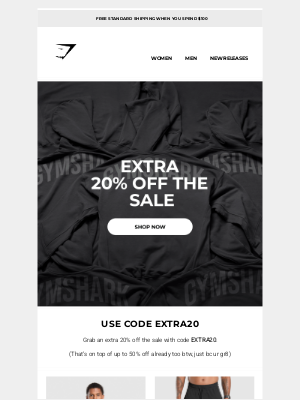 Gymshark (Australia) - Want an extra 20% off? 👀