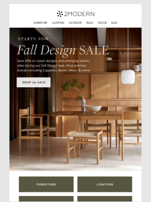 2Modern - The Fall Design Sale Starts Now