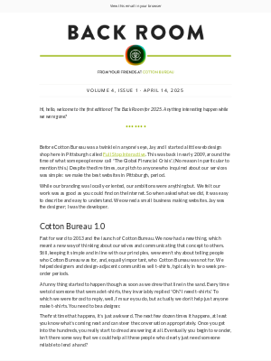 Cotton Bureau - The Back Room: Cotton Bureau Custom 🛠️