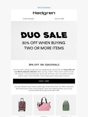 Hedgren - Duo Sale 🥳