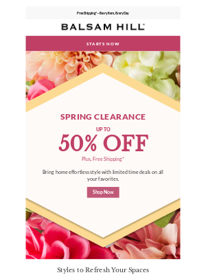Balsam Hill - Shop Now: Spring Clearance
