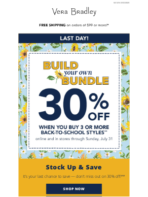 Last chance! Build your own back-to-school bundle and save 30%.