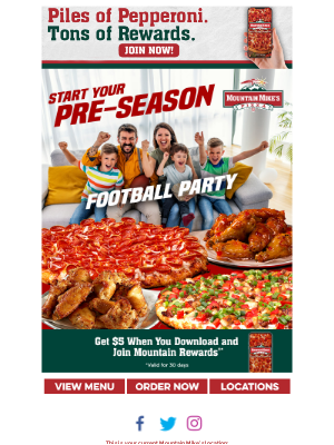 Football - Mountain Mike's Pizza