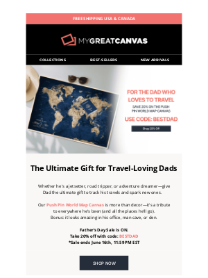 MyGreatCanvas - Father's Day Sale is LIVE 🔥