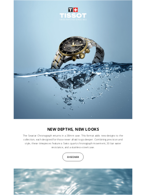 Tissot Watches - The Seastar surfaces in 38mm