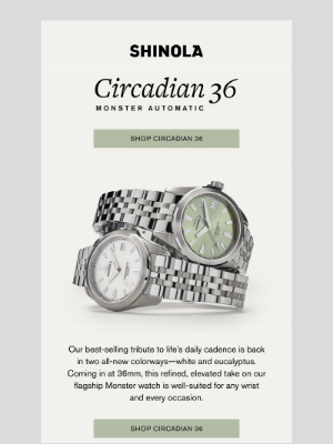 Shinola - New Arrival: Circadian 36 Monster Automatic